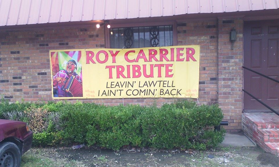 Roy Carrier Tribute outside Banner